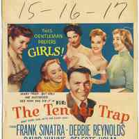 Sign, Sinatra film: The Tender Trap. Starring Frank Sinatra, Debbie Reynolds, David Wayne, Celeste Holm. MGM, 1955.