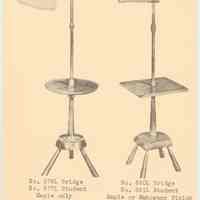 Catalog product style sheet for lamp tables from Ferguson Brothers Manufacturing Company, Hoboken, no date, ca. 1940.