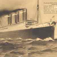 Postcard: Ship "Imperator", Hoboken, NJ