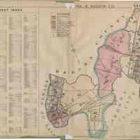 Index map plate with street index from Plat Book of Hudson County. Vol. 2. Philadelphia: G.M. Hopkins Co. (1923).