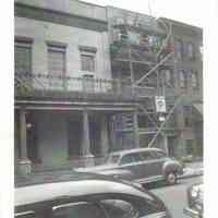          003-1  Exterior of 604 Hudson with scaffolding
   