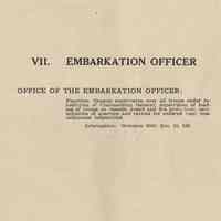          pg 63: VII. Embarkation Officer
   