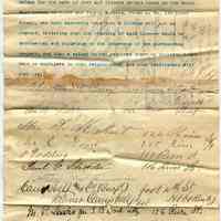 Petition: Protest of property owners of River St. against the granting of a license for the southwest corner of River and Fourth Streets, Hoboken, May 21, 1890.