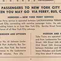          detail bot pg 6: Passengers to N.Y.C. From Hoboken ...Go Via Ferry, Bus, or
   