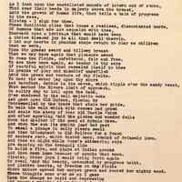 Digital image of typed poem: The Elysian Fields. Hoboken, N.J., Nov. 9, 1913. Author & original source not indicated.