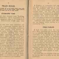          pp 14-15: Train Rules; Standard Time; Time-Tables
   