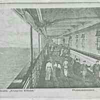 Postcard: Kronprinz Wilhelm, Promenade Deck, 1902-1917.