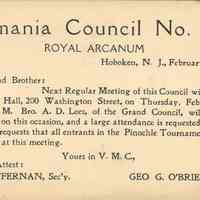 Postcard: Germania Counil No 1208, Hoboken, NJ