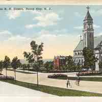 Postcard: St. Aloysius R. C. Church, Jersey City, NJ
