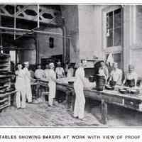 Reference image: interior view of bakers at work, John Schmalz