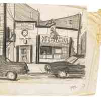 Illustration of New Jersey Restaurant by Kevin McCloskey, circa 1986