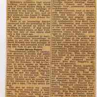 Digital images of Digital image of newsclipping: Site of Demarest High Obtained From Wendell by Condemnation. Hudson Dispatch, Tuesday, Dec., no date or year, probably late 1920