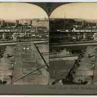 Stereoview: 352G - 16762. At the Docks, Hoboken, N.J. Keystone View Co. N.d., ca. 1915-1930.