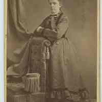 Carte-de-visite: woman posed in studio of Louis Nagel, 192 Washington St., Hoboken, n.d., ca. 1867-1880.