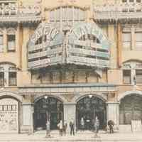 Color copy photo of hand-tinted photo of the Empire Theatre, Hudson St., Hoboken, no date, ca. 1895.