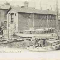          B+W Postcard: Atlantic Yacht Club House, Hoboken, NJ, 1907 picture number 1
   