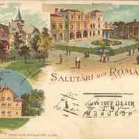Color Postcard: Romania postcard sent to Prof. M. Loewy, Hoboken, NJ, 1901