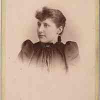 Cabinet photo of young woman, Hoboken, no date, ca. 1892-1900.