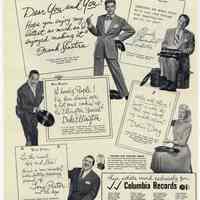 Ad, magazine, Sinatra: Columbia Record artists; In Life magazine, Nov. 3, 1947.