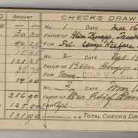 Checkbook: Columbia Trust Company of New Jersey, Hoboken, N.J.; account holder First Church of Christ, Scientist, Hoboken, 1918-1919.