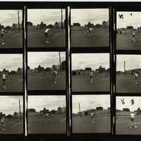 B+W negative contact sheet of images of Hoboken taken by John Conn. no date, [1976].