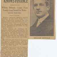 Two newsclippings about William Schmalz being elected President of Park Trust Company, Weehawken, no dates, ca. 1930