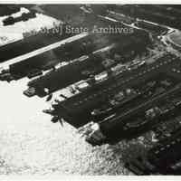 B+W aerial photo of the Holland America Lines Hoboken Piers, October 14, 1948.