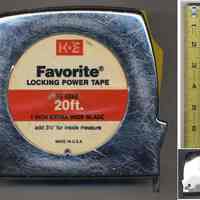 Tape measure, Favorite Locking Power Tape 90 0288, made by Keuffel & Esser Co., n.d., ca. late 1960s-1980s.