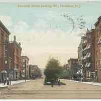 Postcard: Eleventh Street looking W., Hoboken, N.J. Postmarked Sept. 13, 1909.