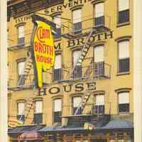 Color Postcard: Clam Broth House, Hoboken, NJ
