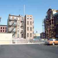 Color slide of building under renovation on or near Newark and Garden Sts., Hoboken, ca. 1984.