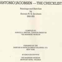 Antonio Jacobsen - The Checklist.