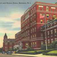 Postcard: Bayonne Hospital and Nurses Home, Bayonne, NJ