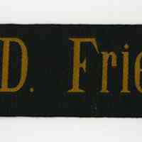 Tally ribbon: Nordd. Lloyd / D. Friedrich der Grosse. No date, circa 1896-1914.