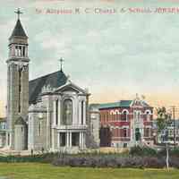 Postcard: St. Aloysius R. C. Church, Jersey City, NJ