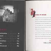          pp [4-5] contents; foreword; photo of Castle Point Gatehouse; slide rule
   