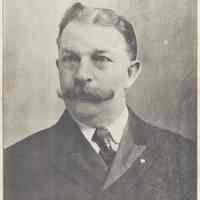 Printed B+W photograph of George H. Steil, Mayor of Hoboken, Hoboken, ca. 1908.