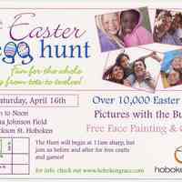 Announcement: Easter Egg Hunt, Apr. 16, 2011, Mama Johnson Field, 4th & Jackson Sts., Hoboken.