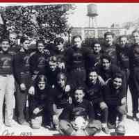 B+W digital print of photo of the Hoboken Wrens football team, no place (probably Hoboken), October, 1939.