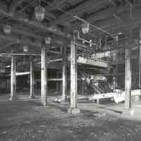 Digital image of B+W photo of former Maxwell House Coffee plant interior, Extraction Building, basement, Hoboken, 2003.