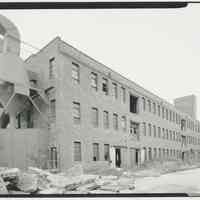 B+W photo of buildings, interiors and exteriors, of the Bethlehem Steel Shipyard, Hoboken Division, no date (ca 1990.)