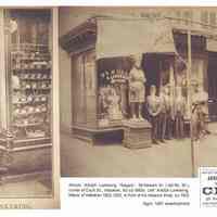 Two images of Lankering & Brothers Cigars, 58 Newark Street, Hoboken, circa 1880