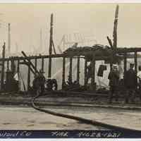 Postcard: [Fire] Rex Celluloid Co., Fire, August 28 - 1921. [[Hoboken, N.J.]; issued 1921; unposted.