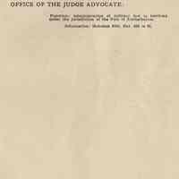          pg 71: XI. Judge Advocate
   
