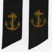          detail ends with emboidered anchor
   