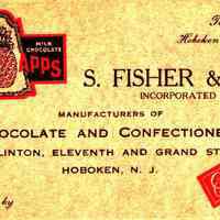 S. Fisher & Co., Hoboken, ephemera including business card, labels and artwork, no date, originals circa 1920s-1937.