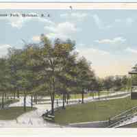 Postcard: Hudson Square Park, Hoboken, N.J. No date, ca. 1900. Color.
