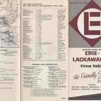 Timetable: Erie-Lackawanna Railroad, September 29, 1963.