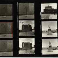 B+W negative contact sheet of images of Hoboken taken by John Conn. no date, [1976].