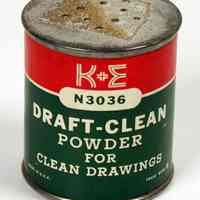 K&E Draft-Clean Powder, N3036, distributed by Keuffel & Esser Co., n.d., 1954-1960.